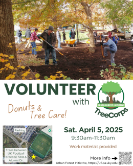 Volunteer with Donuts and Tree Care