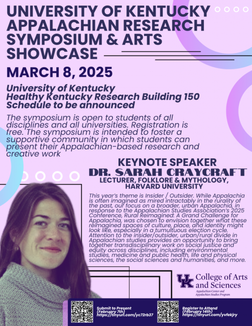 GARC Symposium flyer featuring keynote speaker Sarah Craycroft
