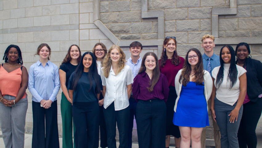 The 2025-2026 SIP cohort stands outside of the Gatton Student Center.